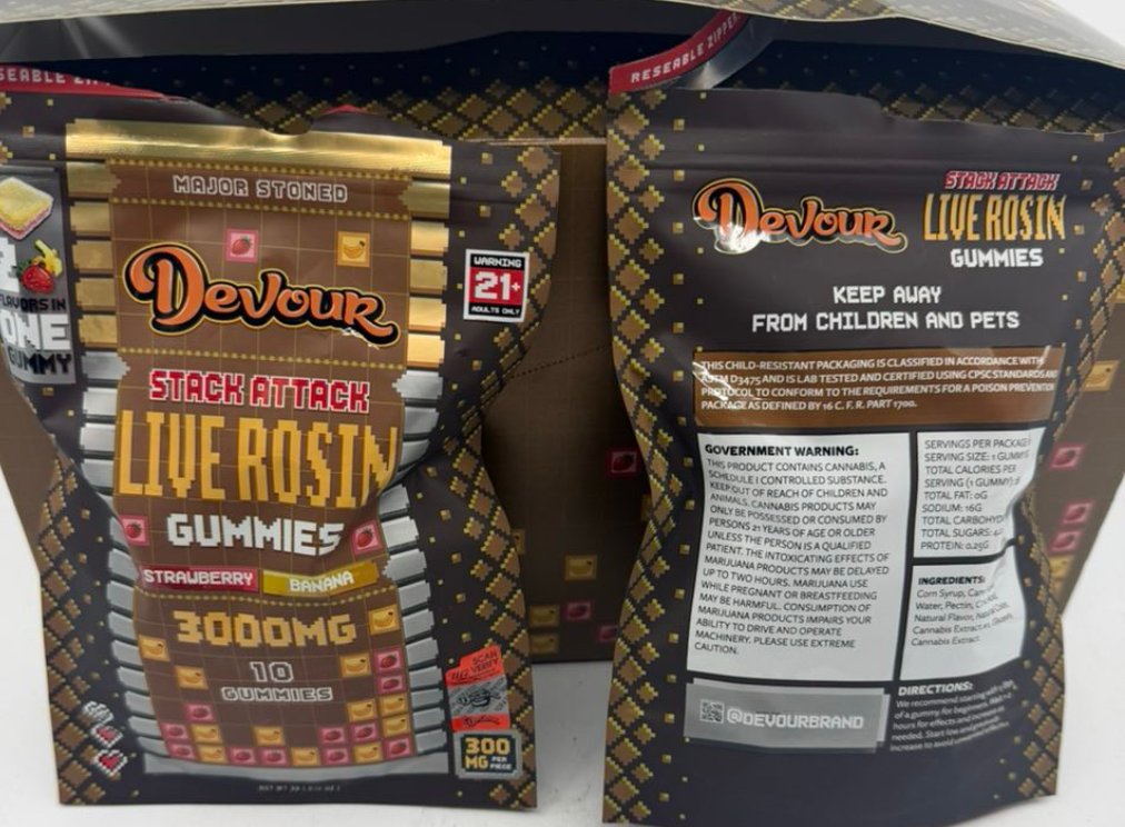 Stack Attack Live Rosin Gummies